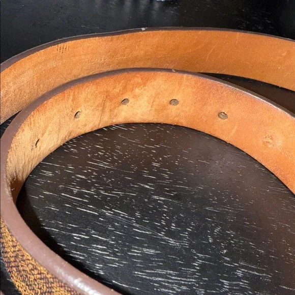 Louis Vuitton Monogram Belt with Gold Buckle Size 85/34 - Picture 5 of 7